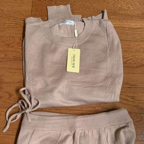 Ekouaer Other - Ekouaer Women's Cozy Tan Lounge Set